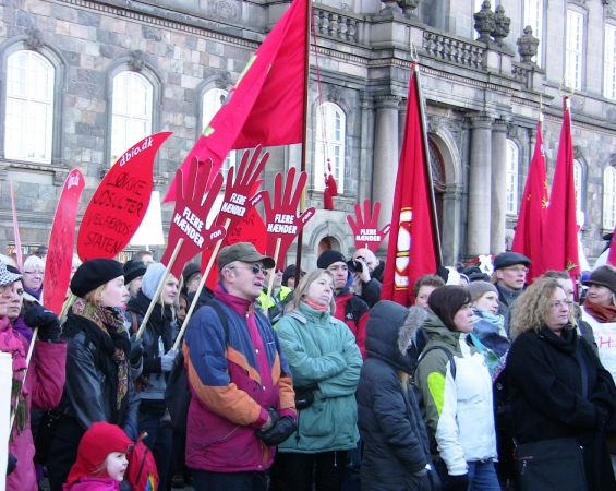 Demonstration mod fyringer og udsultning af sundhedsvæsenet 2. marts 2010